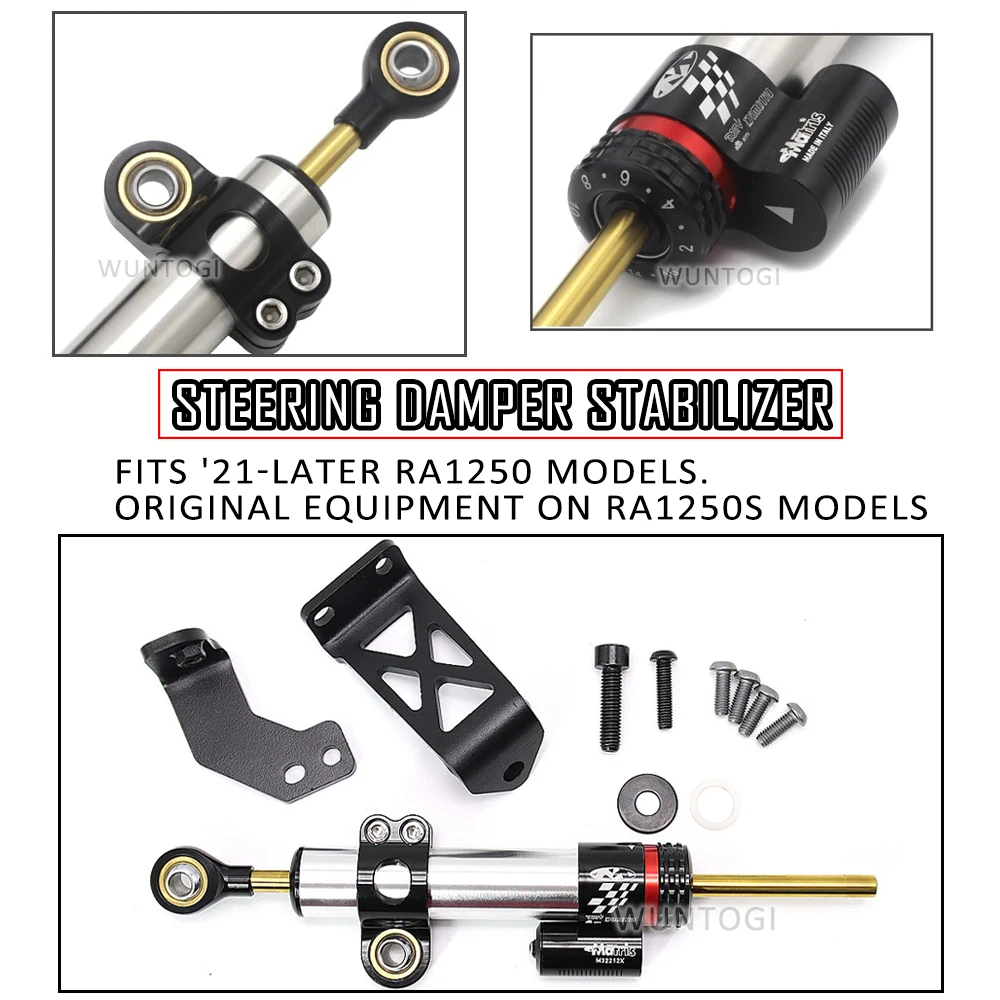 Motorcycle Steering Damper Stabilizer Brackets Harley Davidson Pan