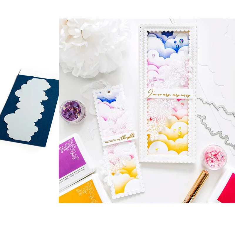 Cloud Geometry Metal Cutting Stencils For DIY Scrapbooking Decorative Embossing Handcraft Die Cutting Template-0