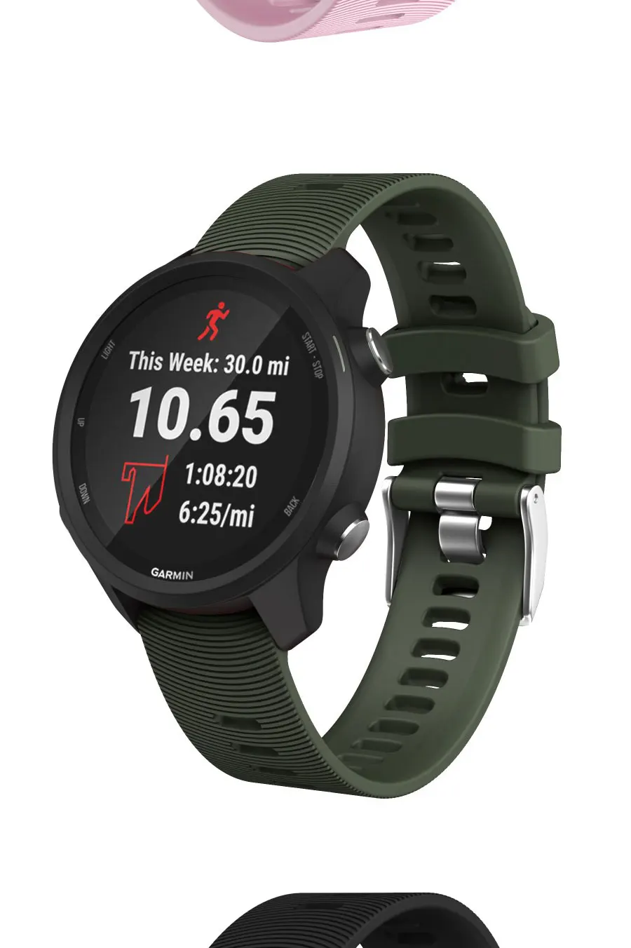 20 мм мягкий силиконовый сменный ремешок для Garmin Forerunner 245 245 м умный Браслет для Forerunner 645 музыкальный ремешок в полоску