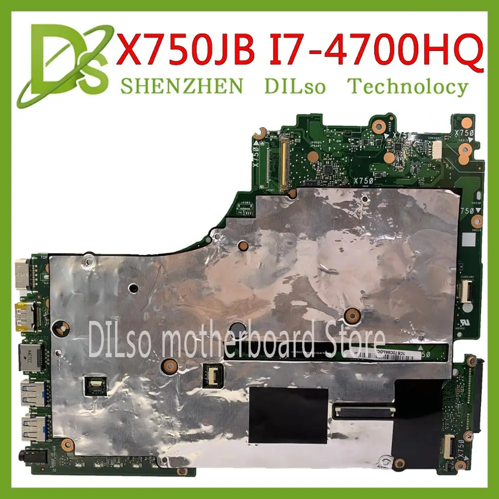 Tanie KEFU X750JB płyta główna do asusa X750 X750J X750JN K750JB K750JN laptopa płyty głównej płyta główna w I7 4700HQ GT740M pracy Test 100% oryginalny