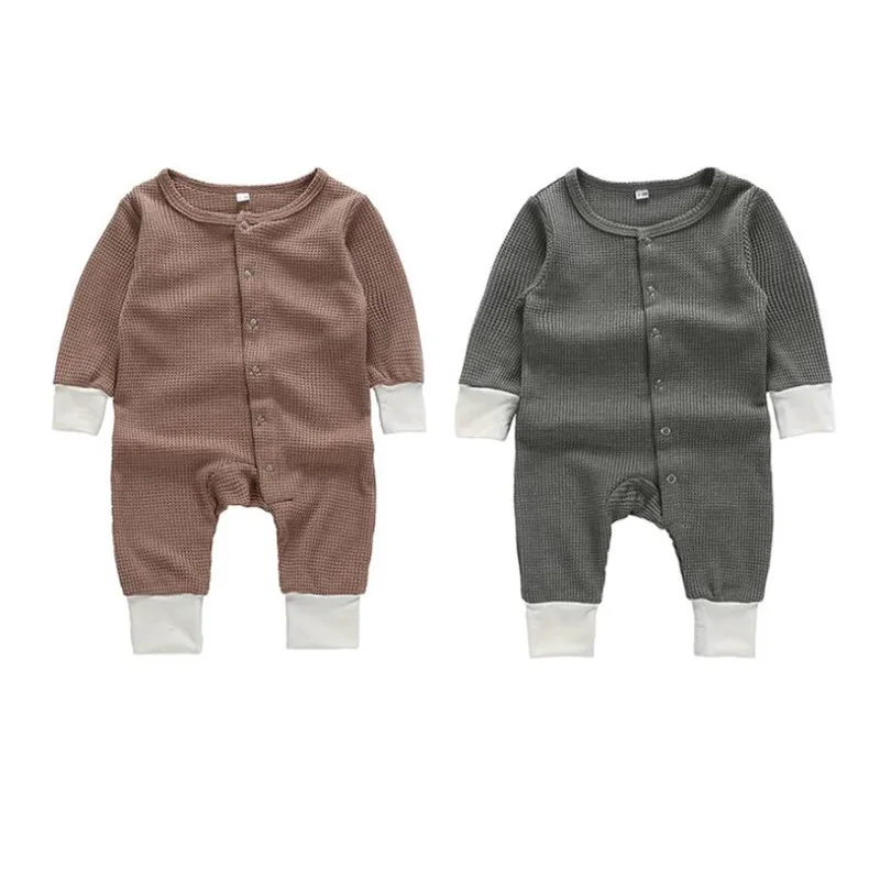 

Baby Overall New Born Boys Clothes Infant Romper Long Sleeve Autumn Spliced Baby Boy Jumpsuit Fall Toddler Costumes