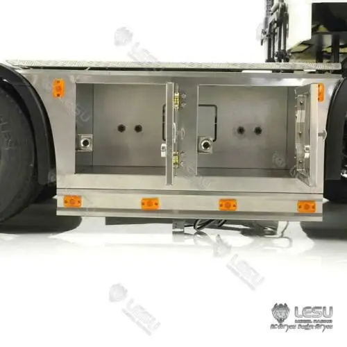 LESU RC Metal Side Skirt Plate Light Toolbox 1/14 DIY Tmy VOL Tractor Truck TH16489