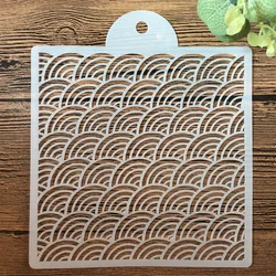 15*15cm Wavy Matrix DIY Craft Layering Stencils Painting Scrapbooking Stamping Embossing Album Paper Card Template