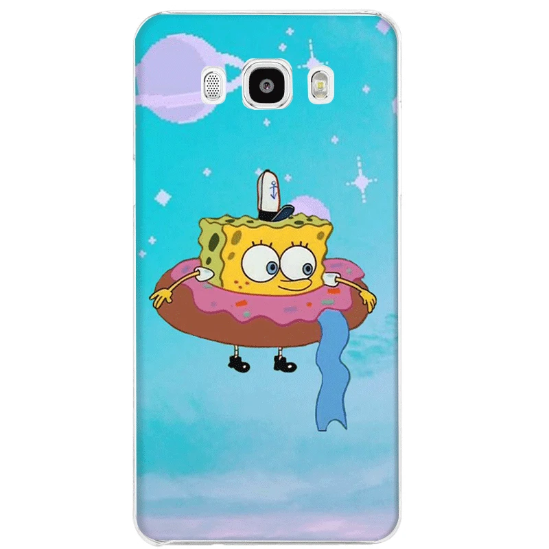 Чехол для телефона для samsung Galaxy A20 A30 A40 A50 A60 A70 A10 A3 A5 A6 A7 A8 A9 плюс Жесткий Чехол рисунком из мультфильма «Губка Боб»-2 Shell низкая