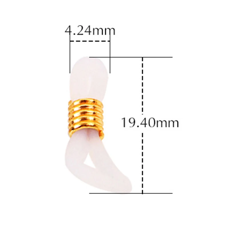 Ear Hook Eyeglasses Spectacles Chain Glasses Retainer Ends Rope Sunglasses Cord Holder Strap Retainer End Loop Connector 100 pcs glasses chain