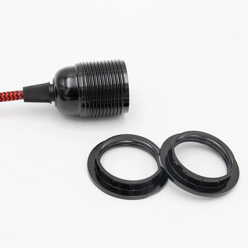 2 Prong Plug Power Cord with Inline Switch and Bulb Holder for Hanging or Table Lamps