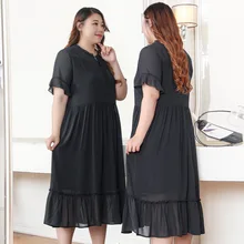 Платье большого размера Летняя одежда стиль похудения жира Mm200 Jin крышка живота юбка kuotawaii шифоновое платье
