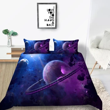 

3D Planet Bedding Set Universe Fantasy Cool Duvet Cover Galaxy King Queen Twin Full Single Double Unique Design Bed Set