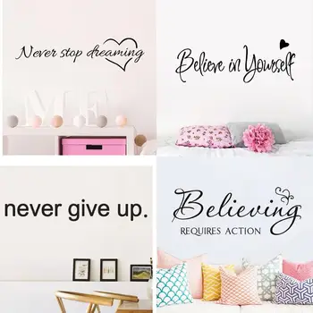

Motivational Quotes Sentences Phrases Wall Stickers Decals For Company Office School Living Room Removable Wallpaper home decor