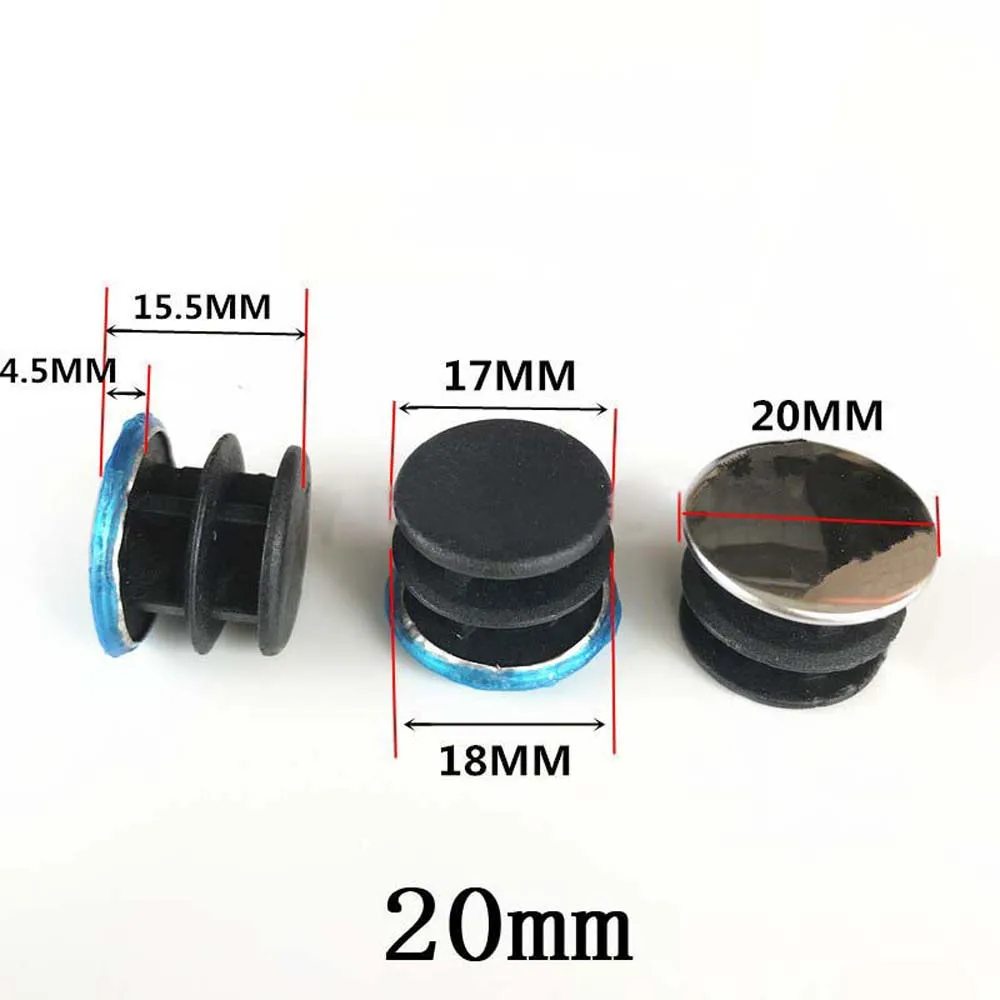 Dia 20mm 22mm 25mm Stainless Steel Round Tube Pipe Inserts Plugs Blanking End Caps Furniture Leg Hole Cover