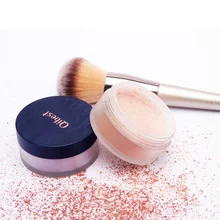 Пудреница с рассыпчатой пудрой для лица Палетка для контурирования лица мягкая гладкая финишная пудра корректор макияжа хайлайтер тональная Косметика+ пуф