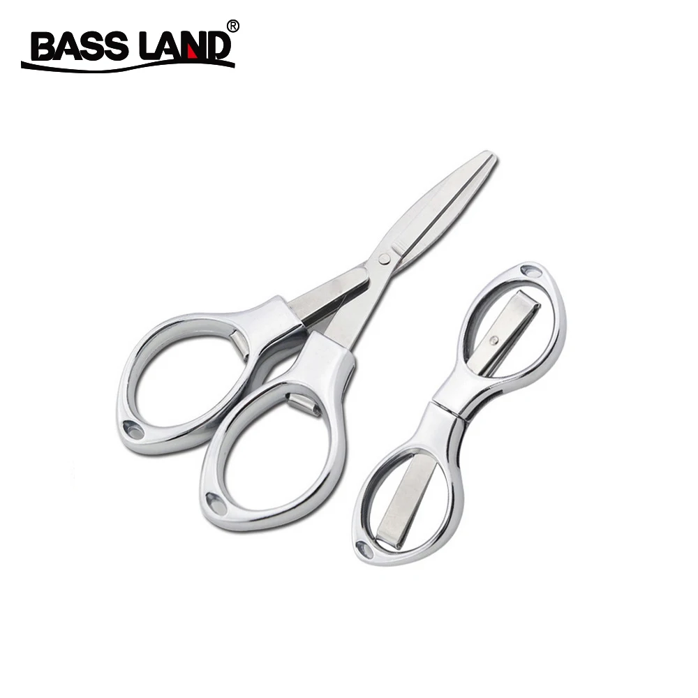 

Bassland fishing scissors stainless steel folding small scissors fishing line for sea fishing equipment Outdoor sports camping