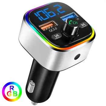 

Car FM Transmitter Bluetooth 5.0 Modulator Handsfree Car Kit Car Audio MP3 Player with 3.1A Quick Charge Dual USB Car Charger