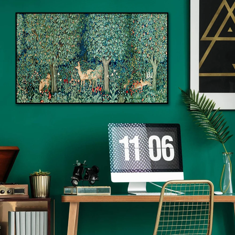 Новый лес красный олень картина постер сексуальный Decorativo настенная печать