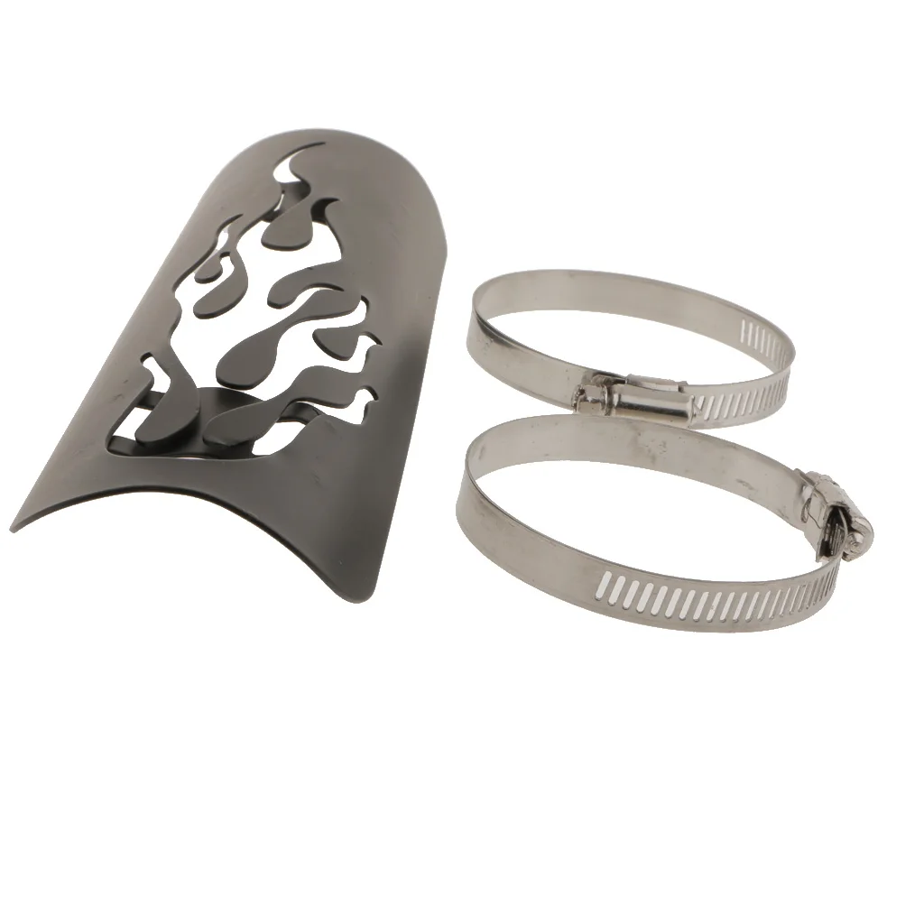 Fashion Pierced Exhaust Muffler Pipe Heat Shield Cover Heel Guard For Harley Cruise Black