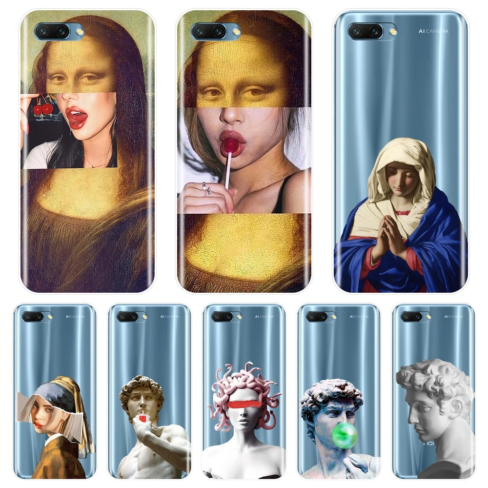 

Funny Art Phone Case For Huawei Honor 8X MAX 10 9 8 7 Soft Silicone Back Cover For Huawei Honor 7 8 9 10 Lite 7S 7X 7A 7C Pro