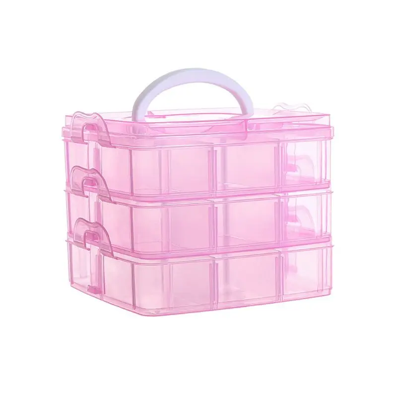 

Portable Jewelry Box Removable Grid CaseJ ewelry Storage Rings Necklaces Display B95F