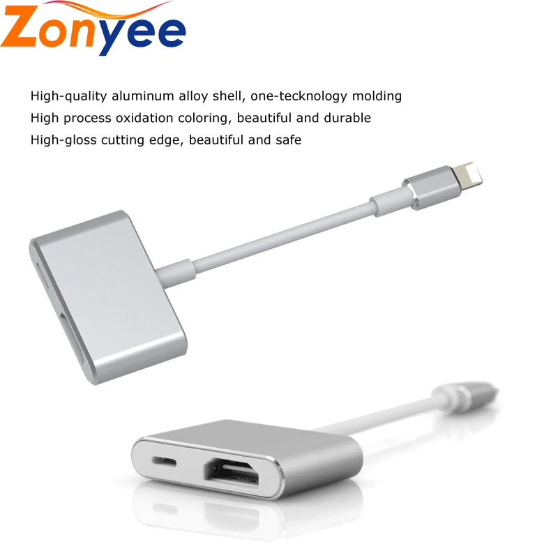 Lightning/HDMI Кабель-адаптер 1080p HD ТВ соединительный кабель совместим с iPhone цифровой адаптер HDMI адаптер для телефона к телевизору