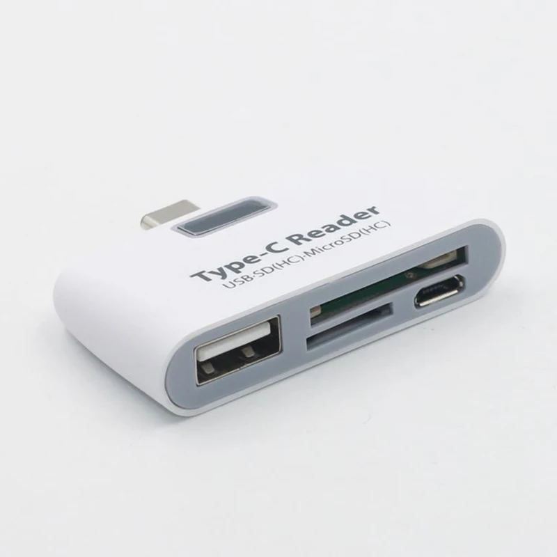 Larryjoe многофункциональный адаптер для карт памяти USB 3,1 type C USB-C TF OTG кард-ридер для MAC-book Phone Tablet Card Reader