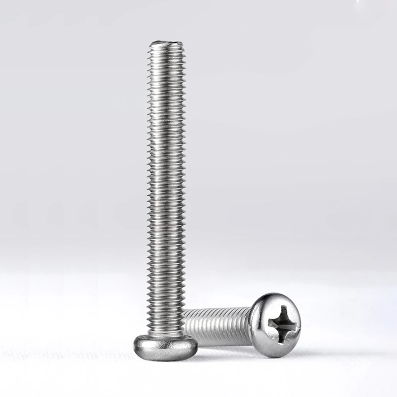 

A2 Phillips Round Head Machine Screw M4 M5 M10 304 Stainless Steel Pan Head Screws Length 4-100mm