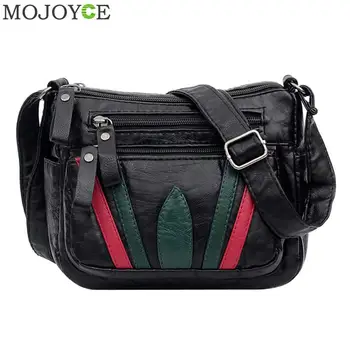

Fashion Multi-pocket Women Shoulder Messenger Handbag Portable PU Leather Soft Zipper Ladies Girls Shopping Crossbody Bags