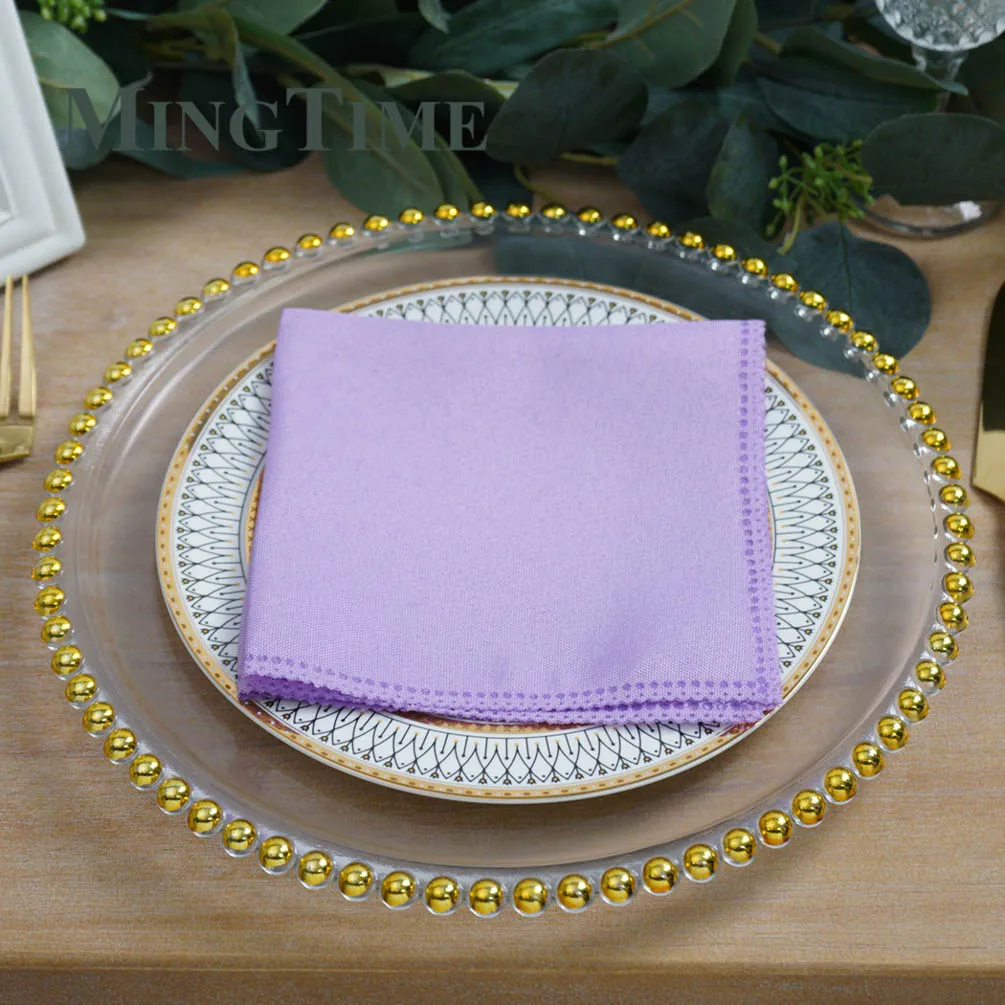 Linen Polyester Diner Napkins Handkerchief Hanky Gold Wedding Party Birthday Banquet Restaurant Supplies 30cm X 30cm linen napkins polyester napkins