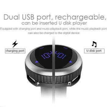 

BT69 Car Bluetooth Dual USB Wireless Car Charger Bluetooth Player Transmitter Car MP3 Audio Player