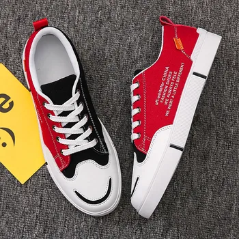 

Personality mix and match casual canvas shoes wear shoes breathable sports shoes men's casual shoes non-slip walking shoes