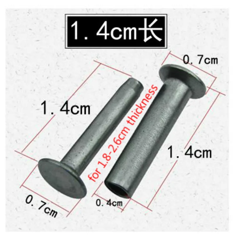 14mm 200sets 100 компл./лот Нержавеющая сталь заклепки аппаратные средства крепежи для Ножи деревянной ручкой фотоальбом ремесла Сделай Сам клепальное устройство - Цвет: 14mm 200sets