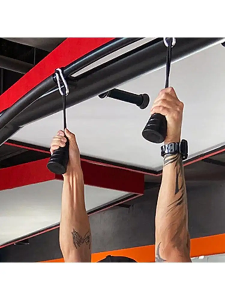 1 Pair Biceps Triceps Drawstring Single Grip Rope Pull Down Cable Gym Attachment