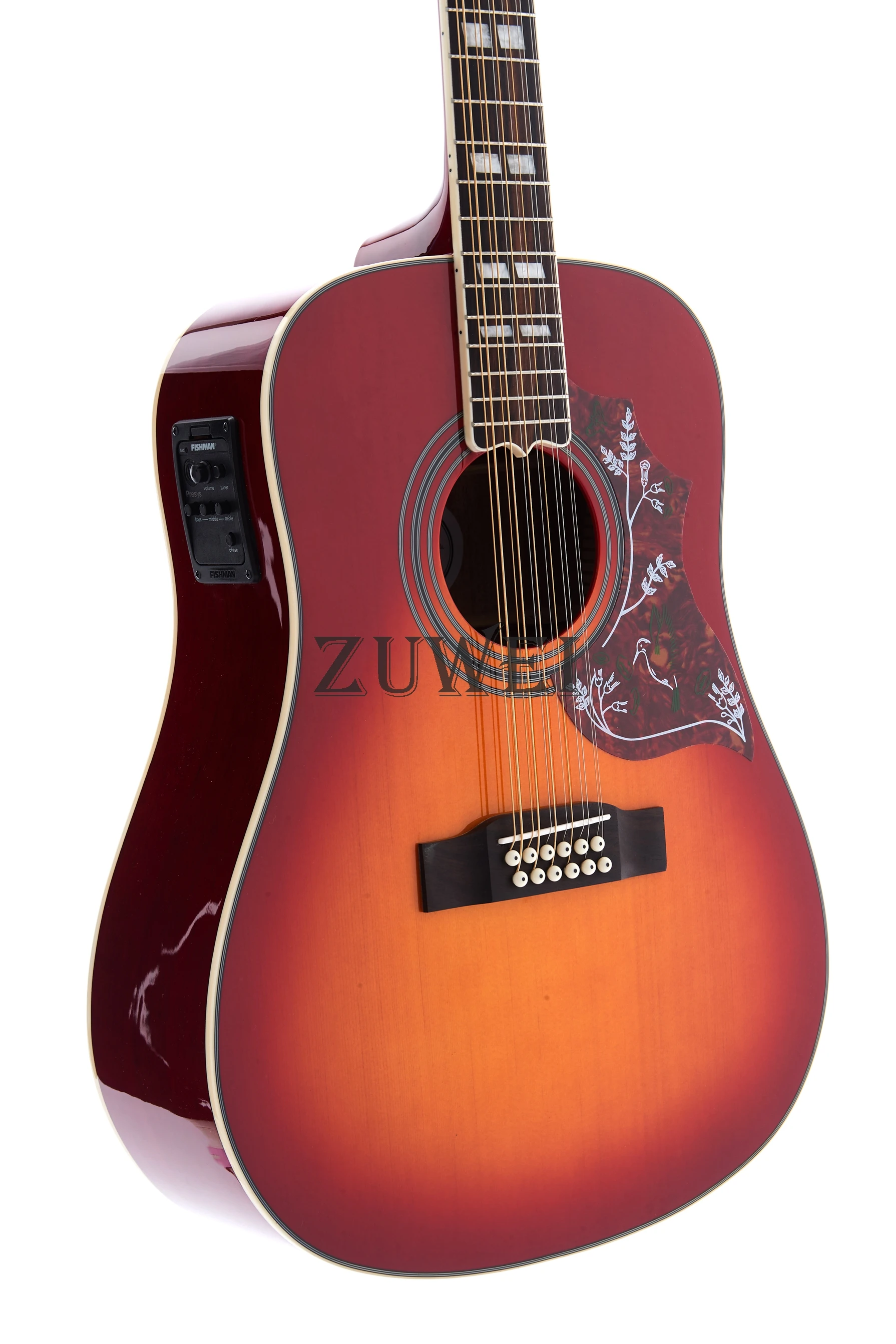 

12 Strings Electric Acoustic Guitar Fishman EQ Solid Spruce Top