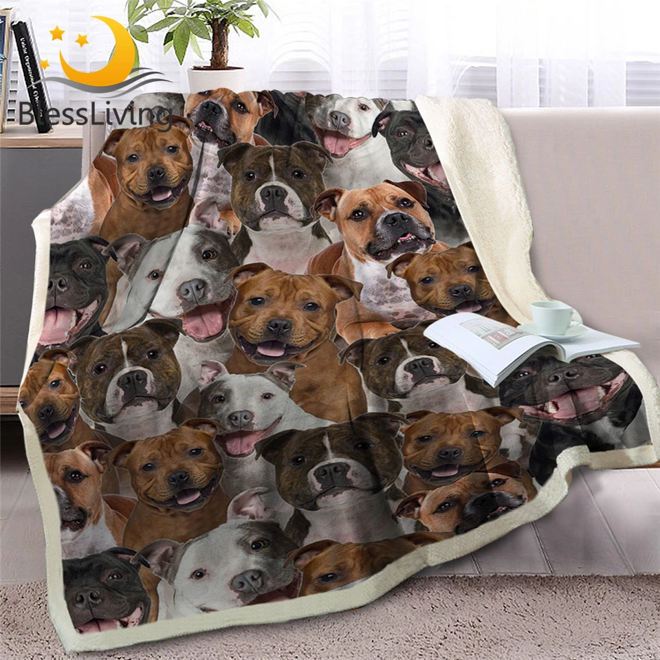 fleece blanket with dogs on it