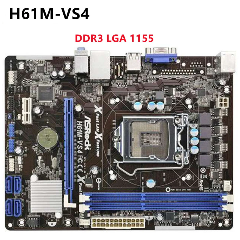 best budget pc motherboard Used, 100% original motherboard for ASRock H61M-VS4 LGA 1155 DDR3 RAM 16G Integrated graphics Motherboard best chipset for gaming pc