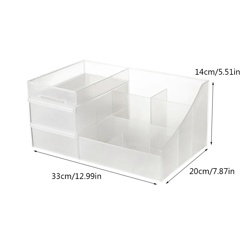 33x20x14cm Большой Вместительный органайзер для макияжа, косметический ящик для хранения, туалетный столик, органайзер для лака для ногтей, косметический Органайзер - Цвет: 33x20x14cm