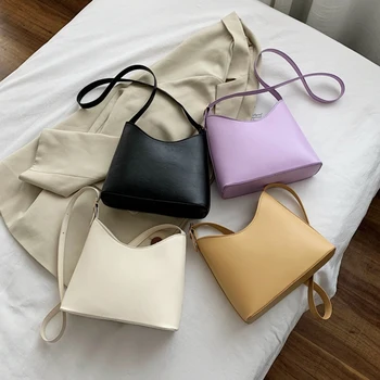 

PU Leather Women's Messenger Bag Fashion Luxury Retro Bucket Handbag