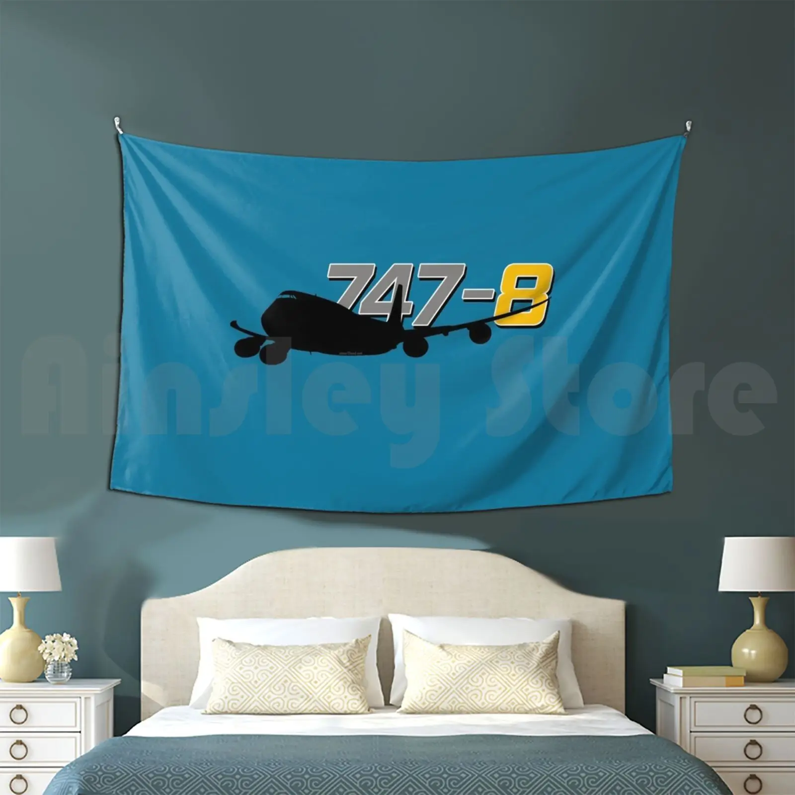 747-8 Jumbo Arazzo Soggiorno Camera Da Letto 747 Jumbo Queen Of The Sky Aereo Aereo Volo Pilota Assistente Di Volo