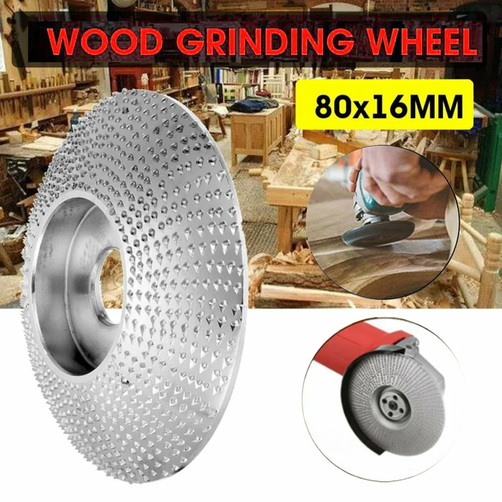 

80x16MM Grinding Wheels Wood Sanding Carving Shaping For Angle Grinder B79170 for CONVEX for CONCAVE AREAS tools herramientas