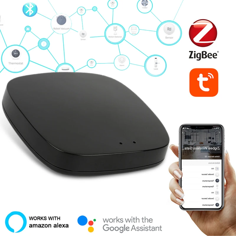 Tuya Zigbee Smart Gateway Hub Smart Home Bridge Smart Life App Telecomando Wireless Funziona Con Alexa Google Home