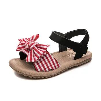

Summer Girls Leather Shoes Flat Kids Beach Sandals Cute Bow Cut-outs Baby Toddler Girls Shoes Casual Children Sneakers