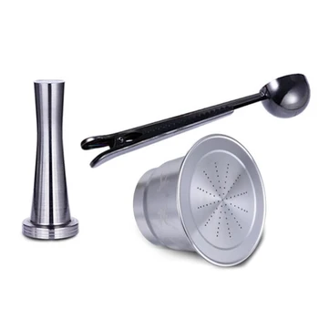 

3Pcs Espresso Capsulas Recargables Coffee Filter Stainless Steel Nespresso Refillable Capsule Reusable