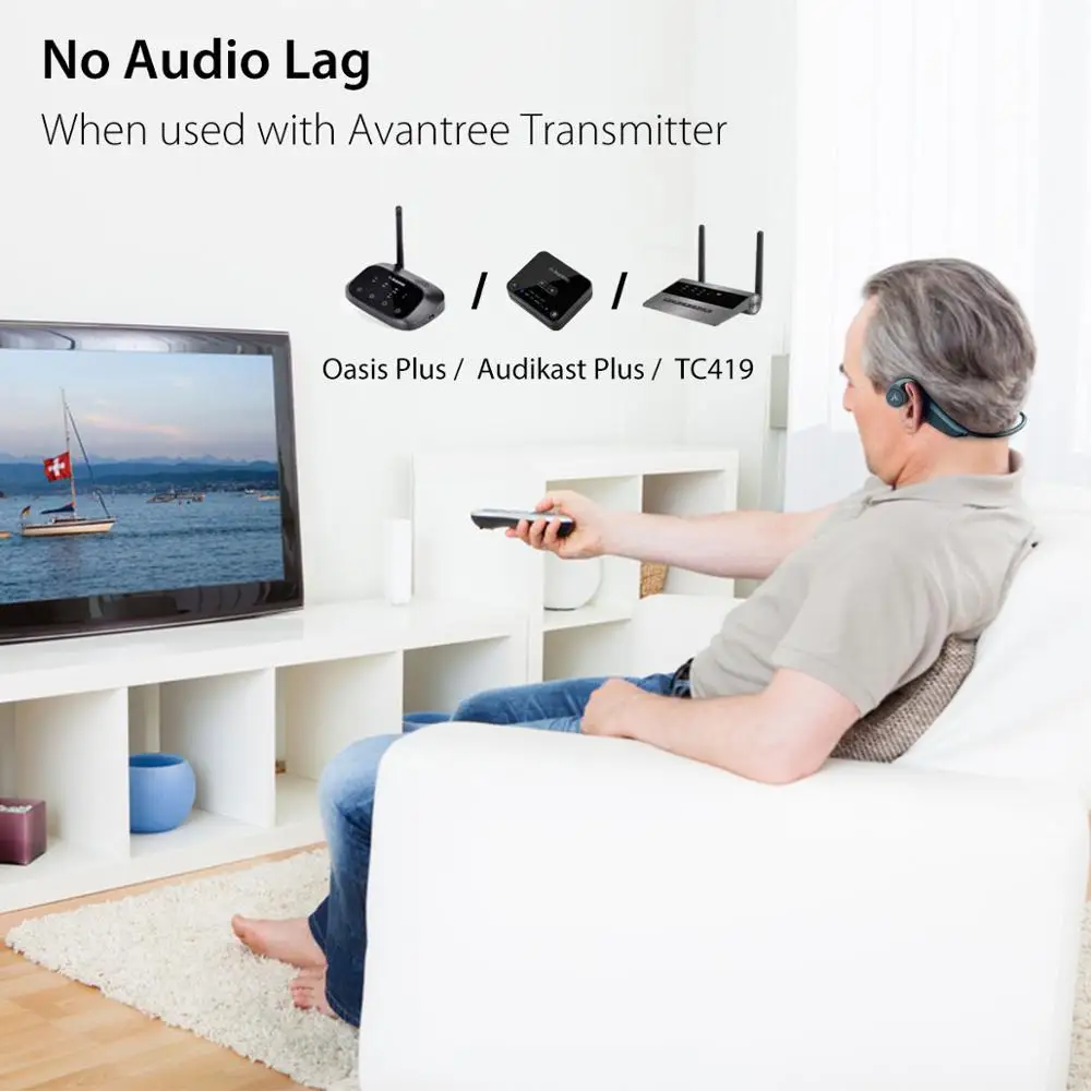 Avantree HS136 открытые наушники, Bluetooth 5,0, наушники с костной проводимостью, гарнитура с микрофоном