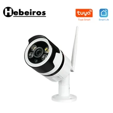 Hebeiros IP67 Водонепроницаемый HD1080P открытый Tuya приложение IP Wi-Fi камера 2MP цвет ночное видение безопасности CCTV камера Smart Life система