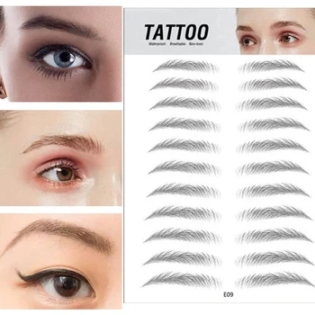 

3D Eyebrow Sticker Bionic Eyebrow Semi-Permanent Water Transfer Waterproof Lasting Non-toxic Tattoo Embroidery Eyebrow Patch