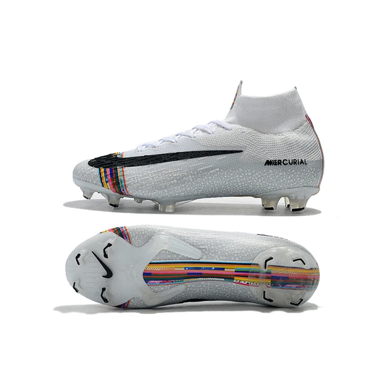 NIKE Mercurial Superfly VI Flyknit 360 Elite CR7 SE FG 35-45 футбольные бутсы Мужская футбольная обувь LVL UP