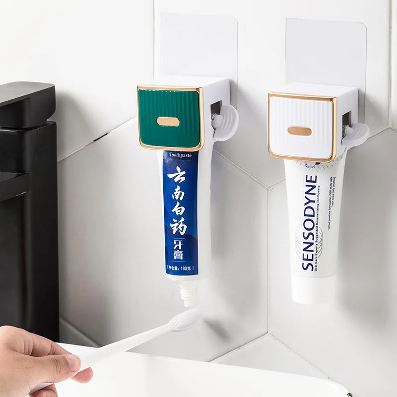Automatic Toothpaste Dispenser Squeezers Wall Mounted Toothpaste Squeezer Dispenser Rolling Holder Bathroom Accessories 3