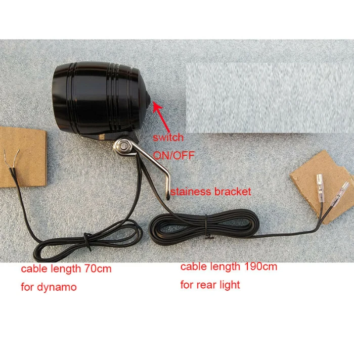 Велосипедный передний головной светильник для ступицы Динамо с кабелем задний светильник компактный яркий THJ99
