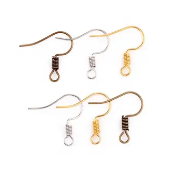 

200pcs/lot 19x19mm Earring Findings Ear Clasps Hooks Fittings DIY Jewelry Making Accessories Iron Hook Ear wire Jewelry Supplies