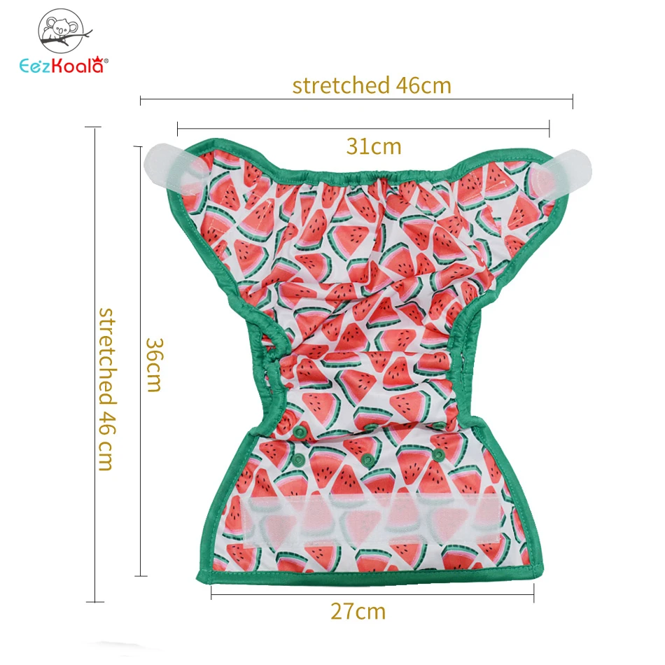 EezKoala ECO-friendly Cloth Diaper Cover Baby WashableCloth Diaper Waterproof Cover Nappies Reusable Cloth Adjustable Pocket