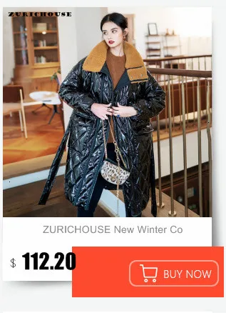ZURICHOUSE Брендовое Женское зимнее пуховое пальто, теплая яркая черная парка, модный дизайнерский пуловер, уплотненный пуховик на утином пуху