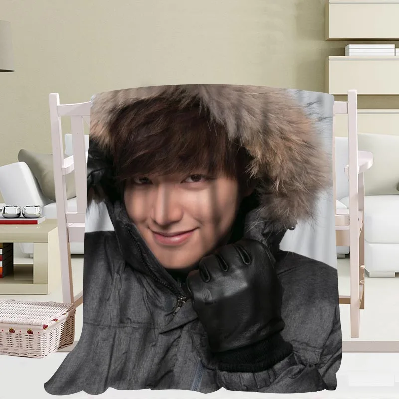 Пользовательские Kpop Ли Мин Хо одеяло TR/из фланелевой флисовой ткани одеяло Новогоднее украшение удобные теплые супер мягкие спальные - Цвет: 10